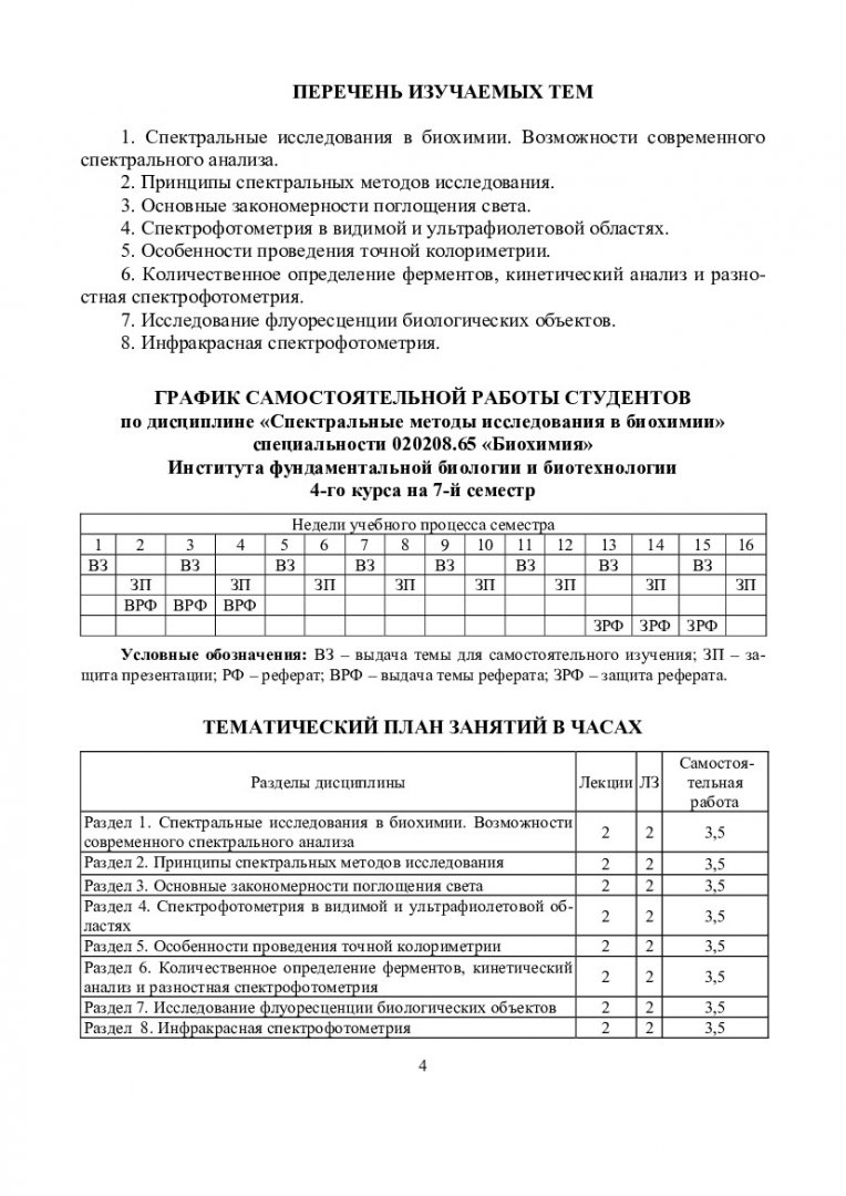 Спектральные методы исследования в биохимии : учеб.-метод. пособие для  самостоят. работы [студентов спец. 020208.65 «Биохимия»] |  Библиотечно-издательский комплекс СФУ