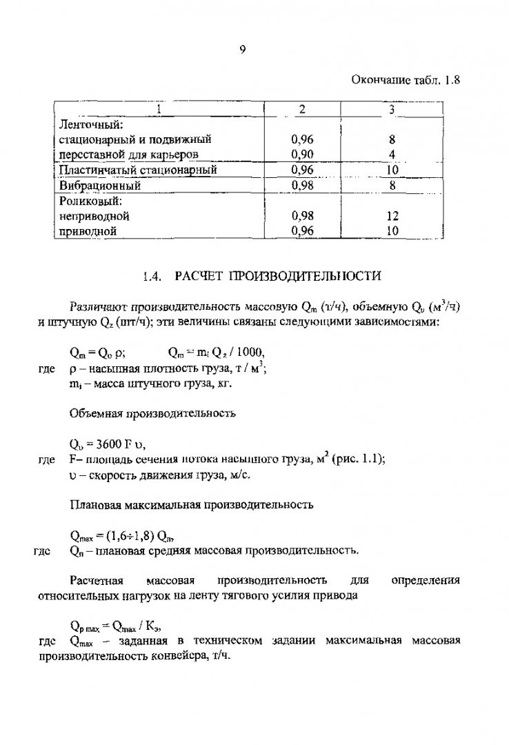 Машины непрерывного транспорта. Расчет и проектирование конвейеров : метод.  указ. по практ. занятиям | Библиотечно-издательский комплекс СФУ